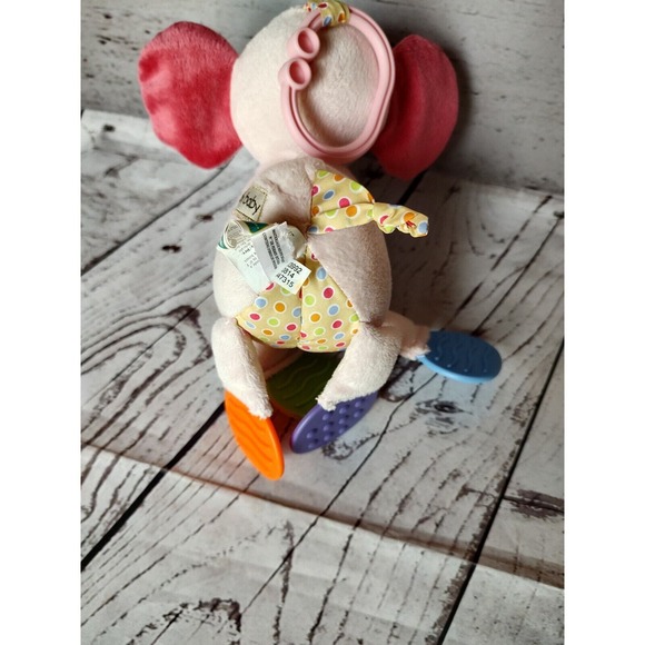 Healthy Baby Asthma & Allergy Cloth Elephant Plush Tether Feet & Rings Toy - Picture 5 of 8